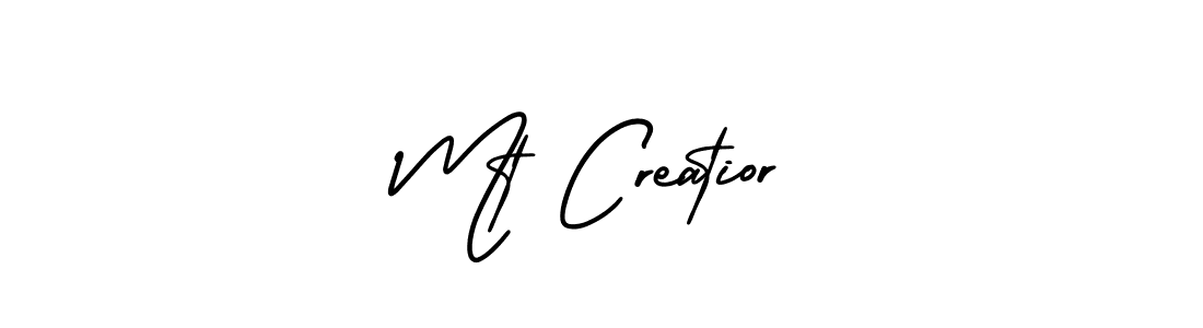 Use a signature maker to create a handwritten signature online. With this signature software, you can design (AmerikaSignatureDemo-Regular) your own signature for name Mt Creatior. Mt Creatior signature style 3 images and pictures png