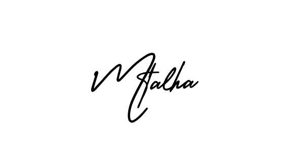 AmerikaSignatureDemo-Regular is a professional signature style that is perfect for those who want to add a touch of class to their signature. It is also a great choice for those who want to make their signature more unique. Get Mtalha name to fancy signature for free. Mtalha signature style 3 images and pictures png