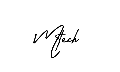 How to make Mtech name signature. Use AmerikaSignatureDemo-Regular style for creating short signs online. This is the latest handwritten sign. Mtech signature style 3 images and pictures png