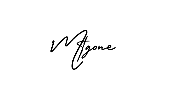 Design your own signature with our free online signature maker. With this signature software, you can create a handwritten (AmerikaSignatureDemo-Regular) signature for name Mtgone. Mtgone signature style 3 images and pictures png