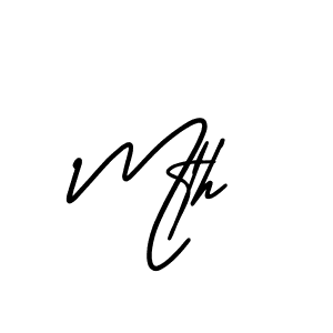 How to make Mth name signature. Use AmerikaSignatureDemo-Regular style for creating short signs online. This is the latest handwritten sign. Mth signature style 3 images and pictures png