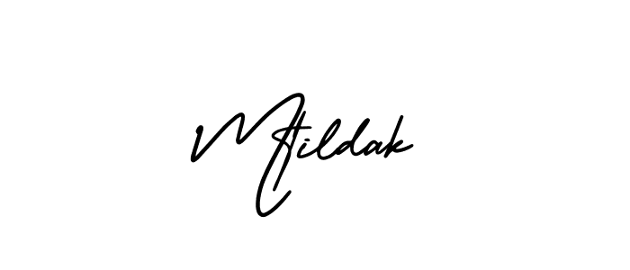 if you are searching for the best signature style for your name Mtildak. so please give up your signature search. here we have designed multiple signature styles  using AmerikaSignatureDemo-Regular. Mtildak signature style 3 images and pictures png