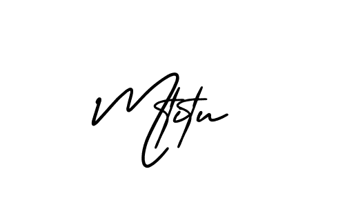 Design your own signature with our free online signature maker. With this signature software, you can create a handwritten (AmerikaSignatureDemo-Regular) signature for name Mtitu. Mtitu signature style 3 images and pictures png