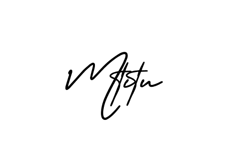 You should practise on your own different ways (AmerikaSignatureDemo-Regular) to write your name (Mtitu) in signature. don't let someone else do it for you. Mtitu signature style 3 images and pictures png