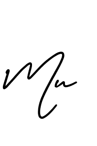 Use a signature maker to create a handwritten signature online. With this signature software, you can design (AmerikaSignatureDemo-Regular) your own signature for name Mu. Mu signature style 3 images and pictures png