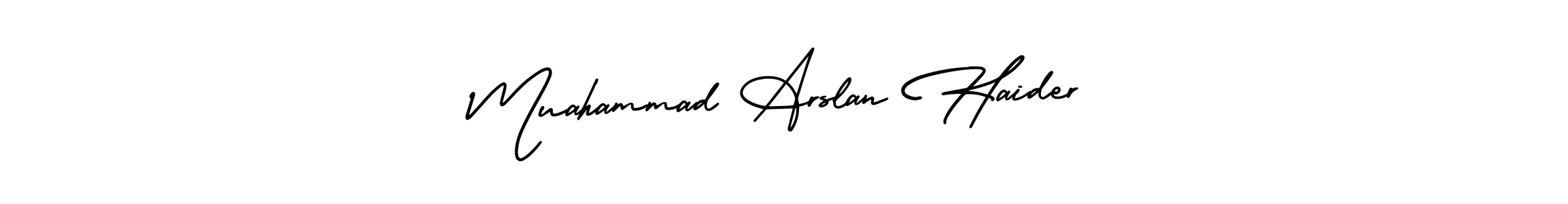 This is the best signature style for the Muahammad Arslan Haider name. Also you like these signature font (AmerikaSignatureDemo-Regular). Mix name signature. Muahammad Arslan Haider signature style 3 images and pictures png
