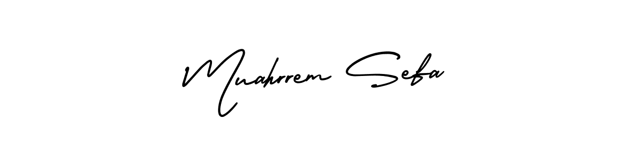 How to make Muahrrem Sefa signature? AmerikaSignatureDemo-Regular is a professional autograph style. Create handwritten signature for Muahrrem Sefa name. Muahrrem Sefa signature style 3 images and pictures png