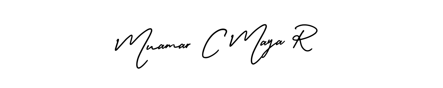 Here are the top 10 professional signature styles for the name Muamar C Maya R. These are the best autograph styles you can use for your name. Muamar C Maya R signature style 3 images and pictures png