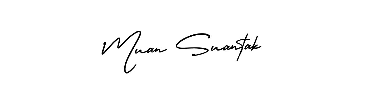 Use a signature maker to create a handwritten signature online. With this signature software, you can design (AmerikaSignatureDemo-Regular) your own signature for name Muan Suantak. Muan Suantak signature style 3 images and pictures png