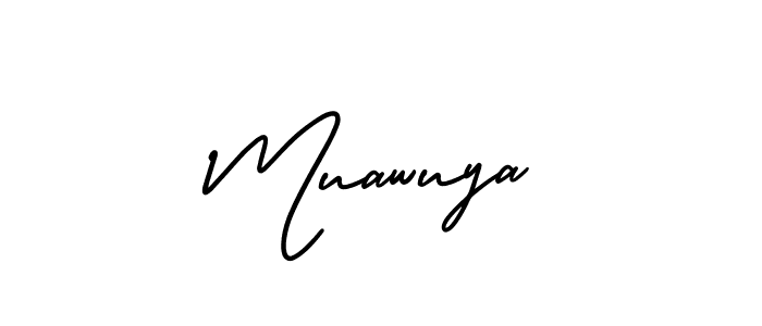Create a beautiful signature design for name Muawuya. With this signature (AmerikaSignatureDemo-Regular) fonts, you can make a handwritten signature for free. Muawuya signature style 3 images and pictures png