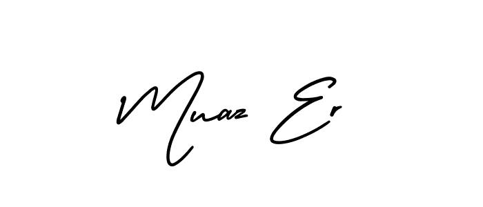 How to Draw Muaz Er signature style? AmerikaSignatureDemo-Regular is a latest design signature styles for name Muaz Er. Muaz Er signature style 3 images and pictures png
