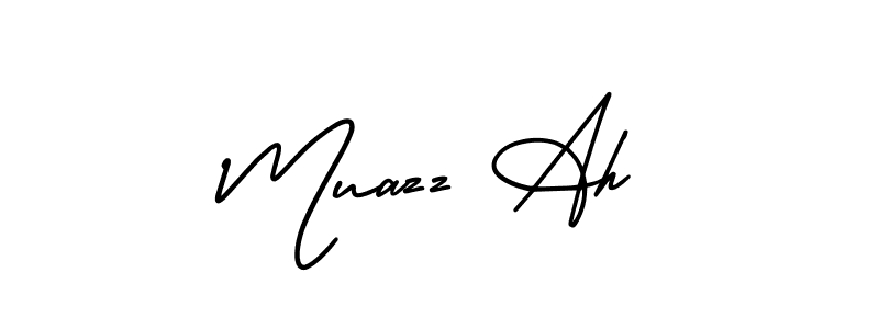 Check out images of Autograph of Muazz Ah name. Actor Muazz Ah Signature Style. AmerikaSignatureDemo-Regular is a professional sign style online. Muazz Ah signature style 3 images and pictures png