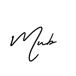 It looks lik you need a new signature style for name Mub. Design unique handwritten (AmerikaSignatureDemo-Regular) signature with our free signature maker in just a few clicks. Mub signature style 3 images and pictures png