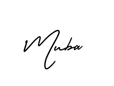 How to make Muba name signature. Use AmerikaSignatureDemo-Regular style for creating short signs online. This is the latest handwritten sign. Muba signature style 3 images and pictures png