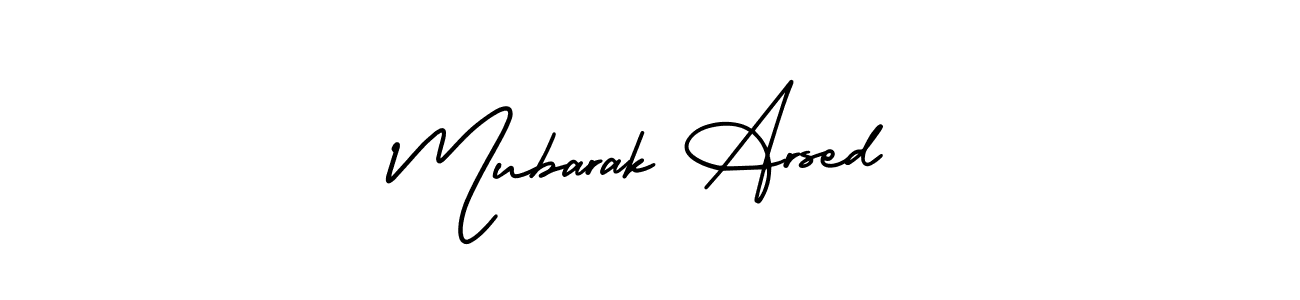 Mubarak Arsed stylish signature style. Best Handwritten Sign (AmerikaSignatureDemo-Regular) for my name. Handwritten Signature Collection Ideas for my name Mubarak Arsed. Mubarak Arsed signature style 3 images and pictures png