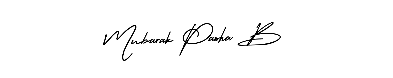 This is the best signature style for the Mubarak Pasha B name. Also you like these signature font (AmerikaSignatureDemo-Regular). Mix name signature. Mubarak Pasha B signature style 3 images and pictures png