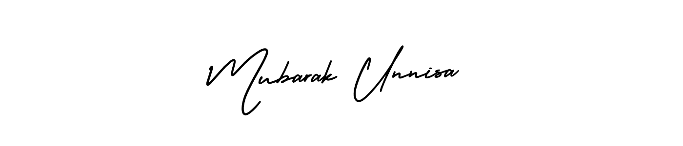 if you are searching for the best signature style for your name Mubarak Unnisa. so please give up your signature search. here we have designed multiple signature styles  using AmerikaSignatureDemo-Regular. Mubarak Unnisa signature style 3 images and pictures png