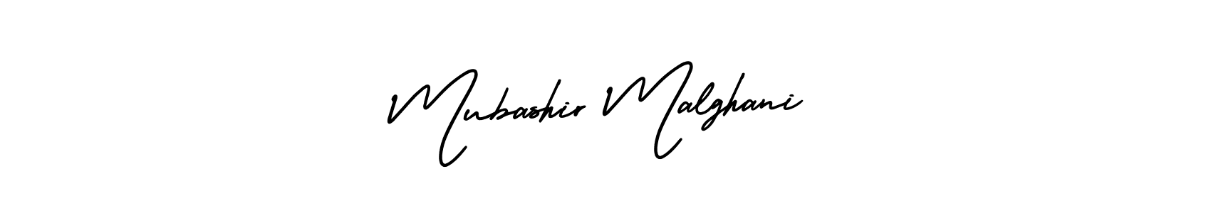 Make a beautiful signature design for name Mubashir Malghani. With this signature (AmerikaSignatureDemo-Regular) style, you can create a handwritten signature for free. Mubashir Malghani signature style 3 images and pictures png