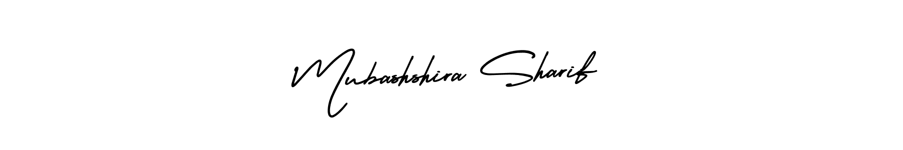 Make a short Mubashshira Sharif signature style. Manage your documents anywhere anytime using AmerikaSignatureDemo-Regular. Create and add eSignatures, submit forms, share and send files easily. Mubashshira Sharif signature style 3 images and pictures png