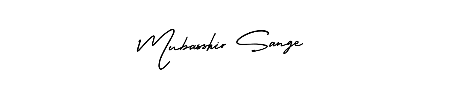 The best way (AmerikaSignatureDemo-Regular) to make a short signature is to pick only two or three words in your name. The name Mubasshir Sange include a total of six letters. For converting this name. Mubasshir Sange signature style 3 images and pictures png