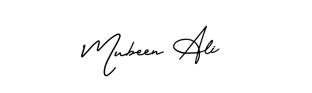 How to Draw Mubeen Ali signature style? AmerikaSignatureDemo-Regular is a latest design signature styles for name Mubeen Ali. Mubeen Ali signature style 3 images and pictures png