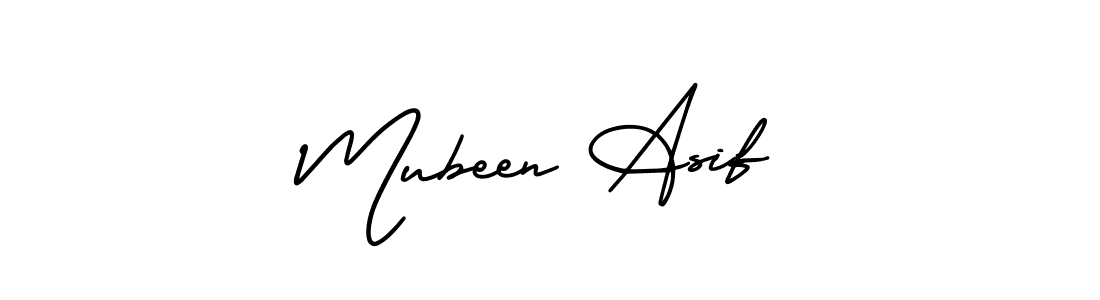 Use a signature maker to create a handwritten signature online. With this signature software, you can design (AmerikaSignatureDemo-Regular) your own signature for name Mubeen Asif. Mubeen Asif signature style 3 images and pictures png