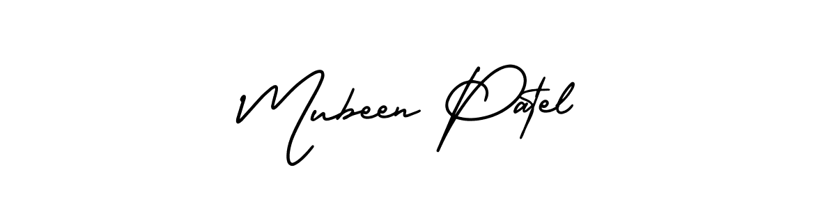 AmerikaSignatureDemo-Regular is a professional signature style that is perfect for those who want to add a touch of class to their signature. It is also a great choice for those who want to make their signature more unique. Get Mubeen Patel name to fancy signature for free. Mubeen Patel signature style 3 images and pictures png