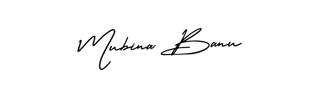 Mubina Banu stylish signature style. Best Handwritten Sign (AmerikaSignatureDemo-Regular) for my name. Handwritten Signature Collection Ideas for my name Mubina Banu. Mubina Banu signature style 3 images and pictures png