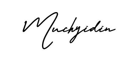Try this chic Muchyidin handwritten sign style. Using AmerikaSignatureDemo-Regular font elements, it gives your name a sleek, memorable identity. Muchyidin signature style 3 images and pictures png
