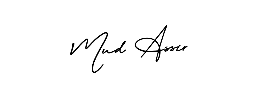 Design your own signature with our free online signature maker. With this signature software, you can create a handwritten (AmerikaSignatureDemo-Regular) signature for name Mud Assir. Mud Assir signature style 3 images and pictures png