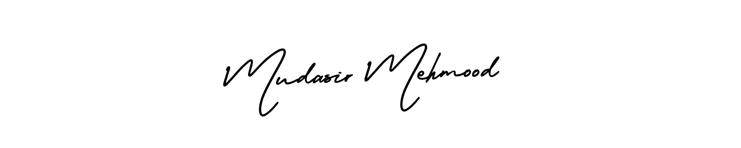 This is the best signature style for the Mudasir Mehmood name. Also you like these signature font (AmerikaSignatureDemo-Regular). Mix name signature. Mudasir Mehmood signature style 3 images and pictures png