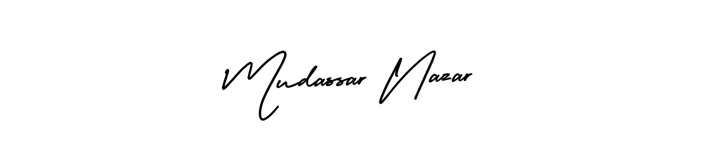 How to Draw Mudassar Nazar signature style? AmerikaSignatureDemo-Regular is a latest design signature styles for name Mudassar Nazar. Mudassar Nazar signature style 3 images and pictures png