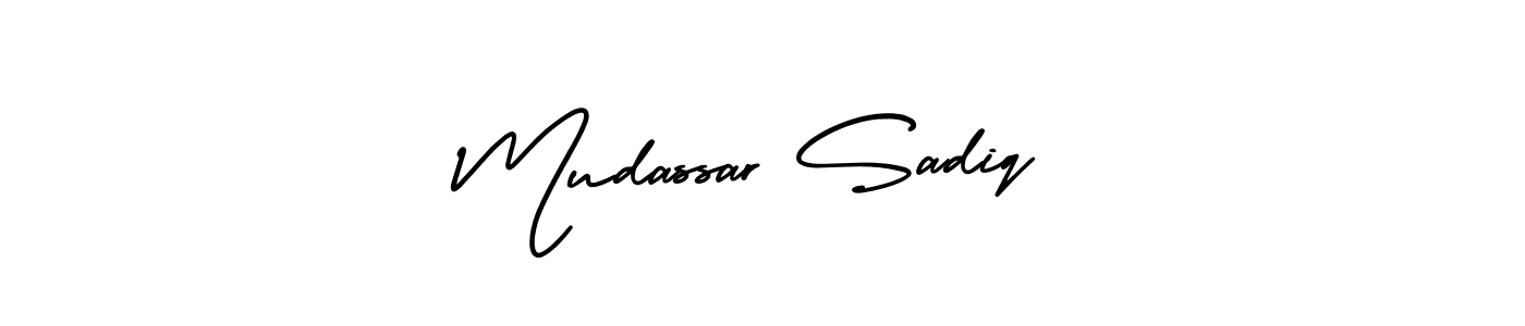 Create a beautiful signature design for name Mudassar Sadiq. With this signature (AmerikaSignatureDemo-Regular) fonts, you can make a handwritten signature for free. Mudassar Sadiq signature style 3 images and pictures png