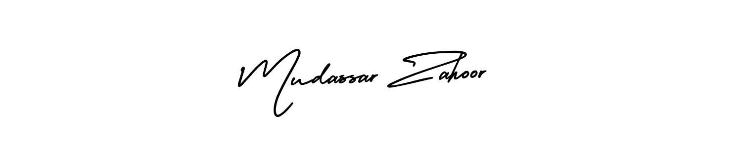 Make a beautiful signature design for name Mudassar Zahoor. With this signature (AmerikaSignatureDemo-Regular) style, you can create a handwritten signature for free. Mudassar Zahoor signature style 3 images and pictures png