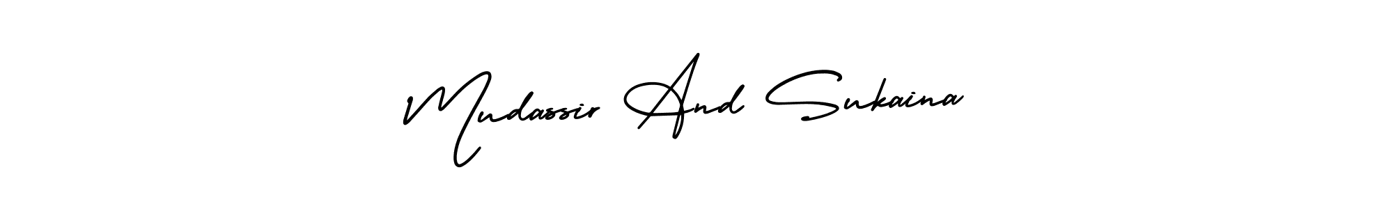 Use a signature maker to create a handwritten signature online. With this signature software, you can design (AmerikaSignatureDemo-Regular) your own signature for name Mudassir And Sukaina. Mudassir And Sukaina signature style 3 images and pictures png
