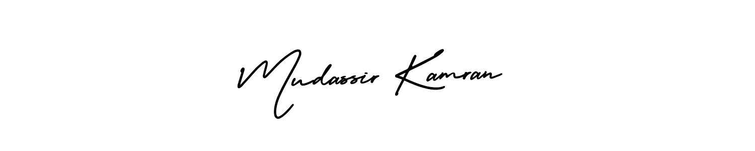 Make a beautiful signature design for name Mudassir Kamran. With this signature (AmerikaSignatureDemo-Regular) style, you can create a handwritten signature for free. Mudassir Kamran signature style 3 images and pictures png