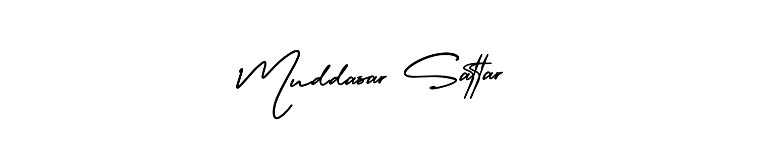Design your own signature with our free online signature maker. With this signature software, you can create a handwritten (AmerikaSignatureDemo-Regular) signature for name Muddasar Sattar. Muddasar Sattar signature style 3 images and pictures png