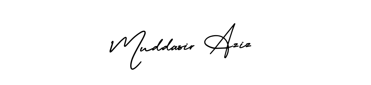 Create a beautiful signature design for name Muddasir Aziz. With this signature (AmerikaSignatureDemo-Regular) fonts, you can make a handwritten signature for free. Muddasir Aziz signature style 3 images and pictures png