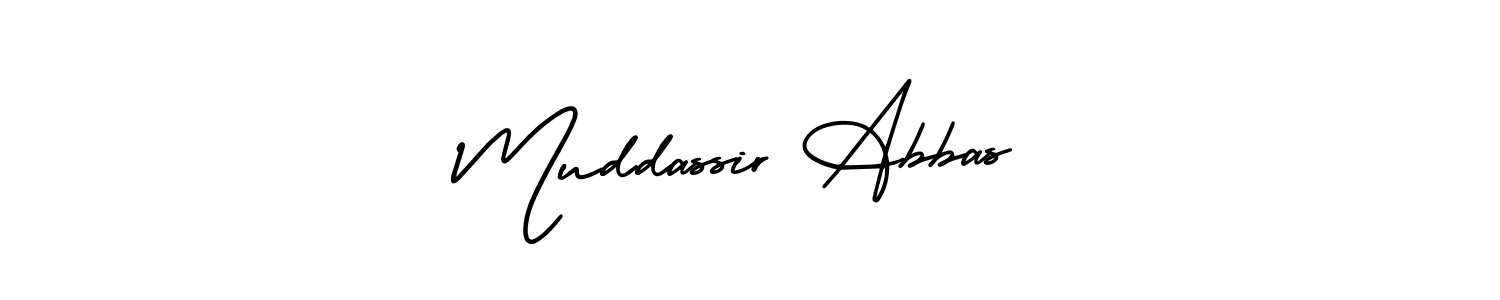 Use a signature maker to create a handwritten signature online. With this signature software, you can design (AmerikaSignatureDemo-Regular) your own signature for name Muddassir Abbas. Muddassir Abbas signature style 3 images and pictures png