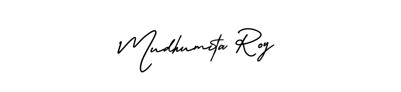 if you are searching for the best signature style for your name Mudhumita Roy. so please give up your signature search. here we have designed multiple signature styles  using AmerikaSignatureDemo-Regular. Mudhumita Roy signature style 3 images and pictures png