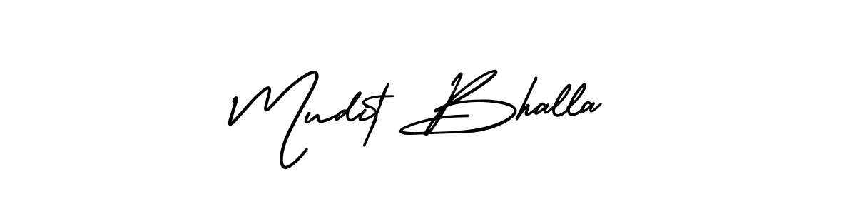 It looks lik you need a new signature style for name Mudit Bhalla. Design unique handwritten (AmerikaSignatureDemo-Regular) signature with our free signature maker in just a few clicks. Mudit Bhalla signature style 3 images and pictures png