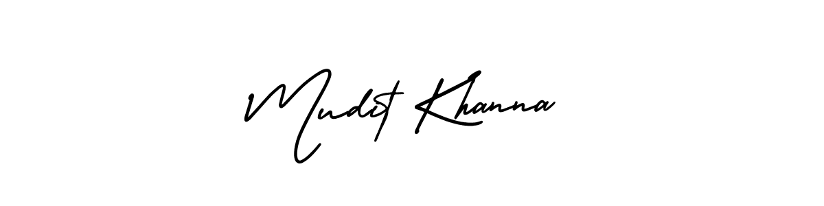 How to Draw Mudit Khanna signature style? AmerikaSignatureDemo-Regular is a latest design signature styles for name Mudit Khanna. Mudit Khanna signature style 3 images and pictures png