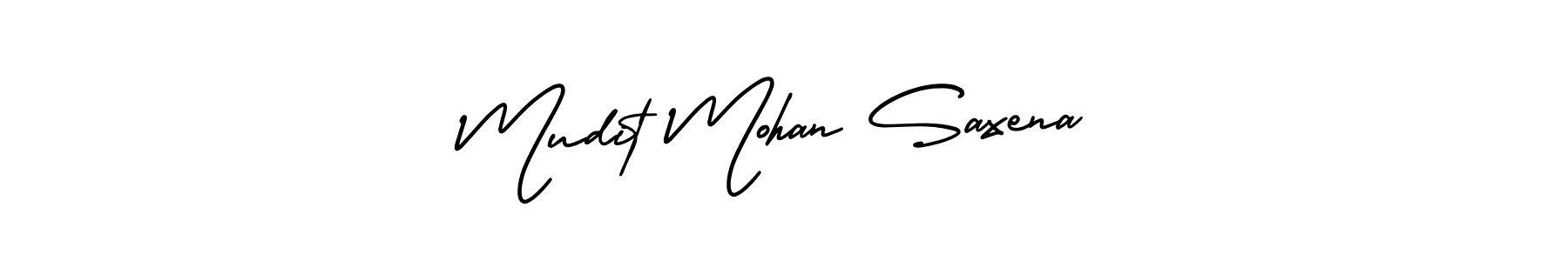 if you are searching for the best signature style for your name Mudit Mohan Saxena. so please give up your signature search. here we have designed multiple signature styles  using AmerikaSignatureDemo-Regular. Mudit Mohan Saxena signature style 3 images and pictures png