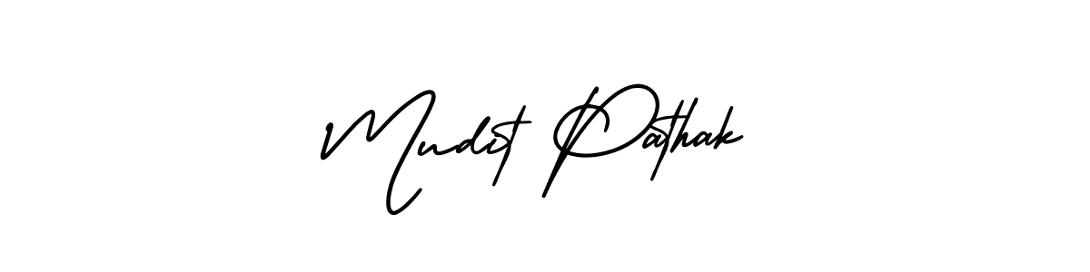 How to Draw Mudit Pathak signature style? AmerikaSignatureDemo-Regular is a latest design signature styles for name Mudit Pathak. Mudit Pathak signature style 3 images and pictures png