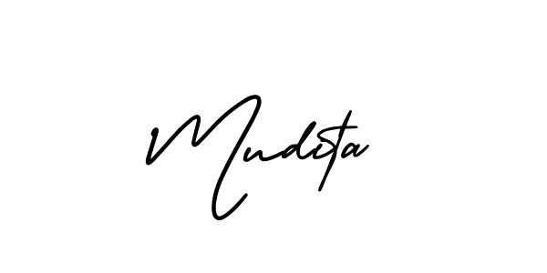 Make a beautiful signature design for name Mudita. With this signature (AmerikaSignatureDemo-Regular) style, you can create a handwritten signature for free. Mudita signature style 3 images and pictures png