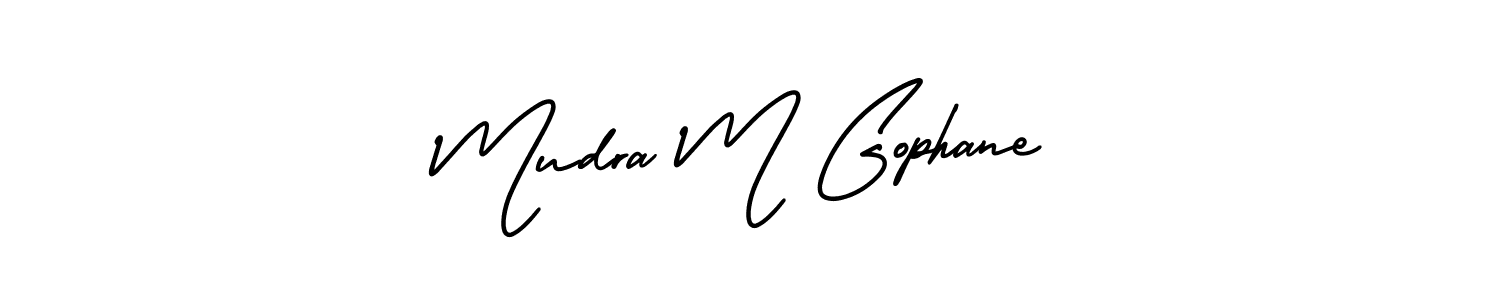 Make a beautiful signature design for name Mudra M Gophane. With this signature (AmerikaSignatureDemo-Regular) style, you can create a handwritten signature for free. Mudra M Gophane signature style 3 images and pictures png