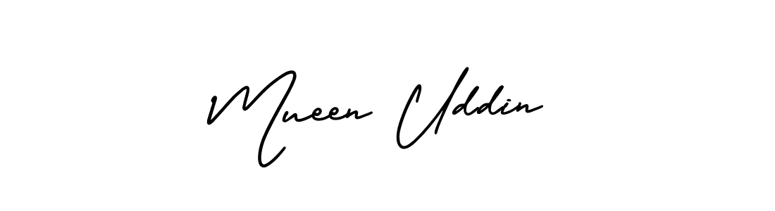 Design your own signature with our free online signature maker. With this signature software, you can create a handwritten (AmerikaSignatureDemo-Regular) signature for name Mueen Uddin. Mueen Uddin signature style 3 images and pictures png