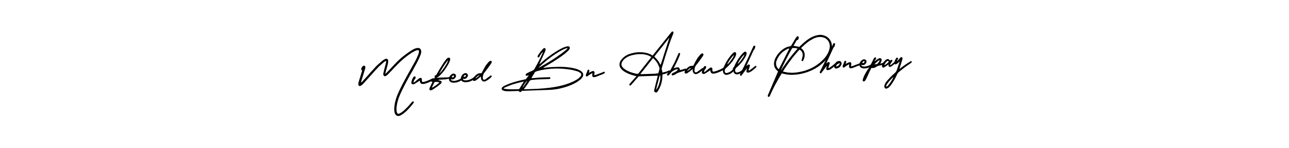 Check out images of Autograph of Mufeed Bn Abdullh Phonepay name. Actor Mufeed Bn Abdullh Phonepay Signature Style. AmerikaSignatureDemo-Regular is a professional sign style online. Mufeed Bn Abdullh Phonepay signature style 3 images and pictures png