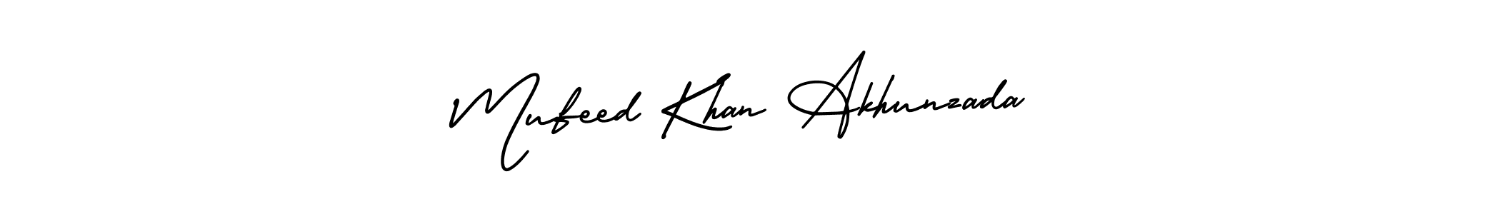 Make a short Mufeed Khan Akhunzada signature style. Manage your documents anywhere anytime using AmerikaSignatureDemo-Regular. Create and add eSignatures, submit forms, share and send files easily. Mufeed Khan Akhunzada signature style 3 images and pictures png