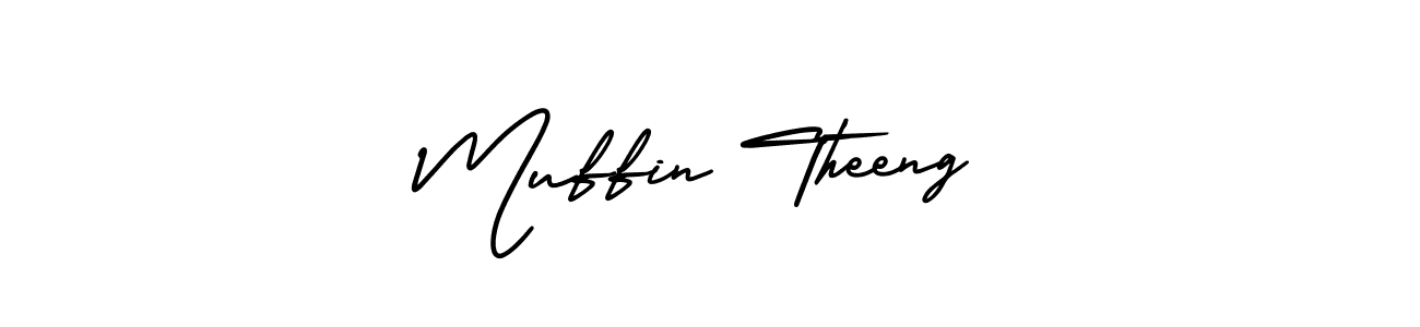 Make a beautiful signature design for name Muffin Theeng. With this signature (AmerikaSignatureDemo-Regular) style, you can create a handwritten signature for free. Muffin Theeng signature style 3 images and pictures png